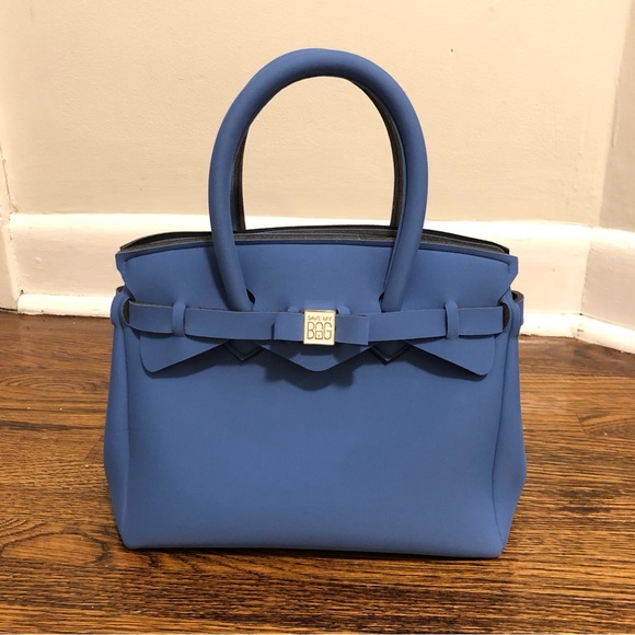 Save My Bag Blue Neoprene Petite Miss Handbag - Picture 3 of 13